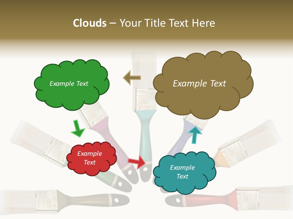 Draw Paintbrush Multicolored PowerPoint Template