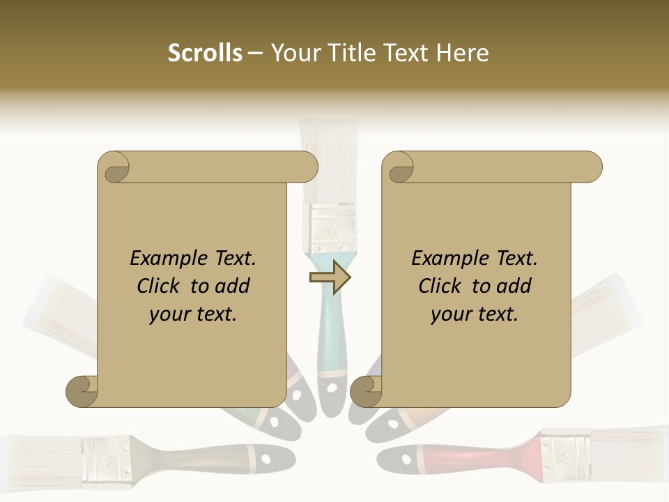 Draw Paintbrush Multicolored PowerPoint Template