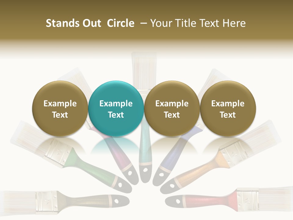 Draw Paintbrush Multicolored PowerPoint Template