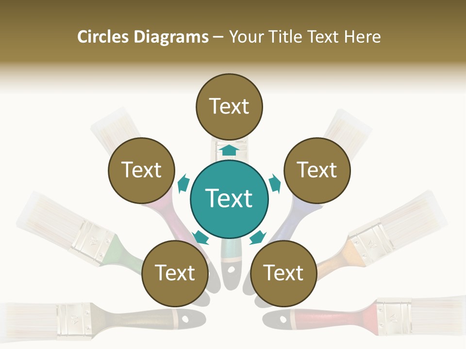 Draw Paintbrush Multicolored PowerPoint Template