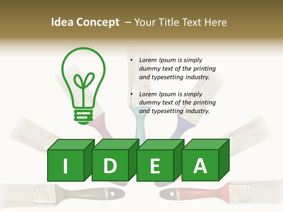 Draw Paintbrush Multicolored PowerPoint Template