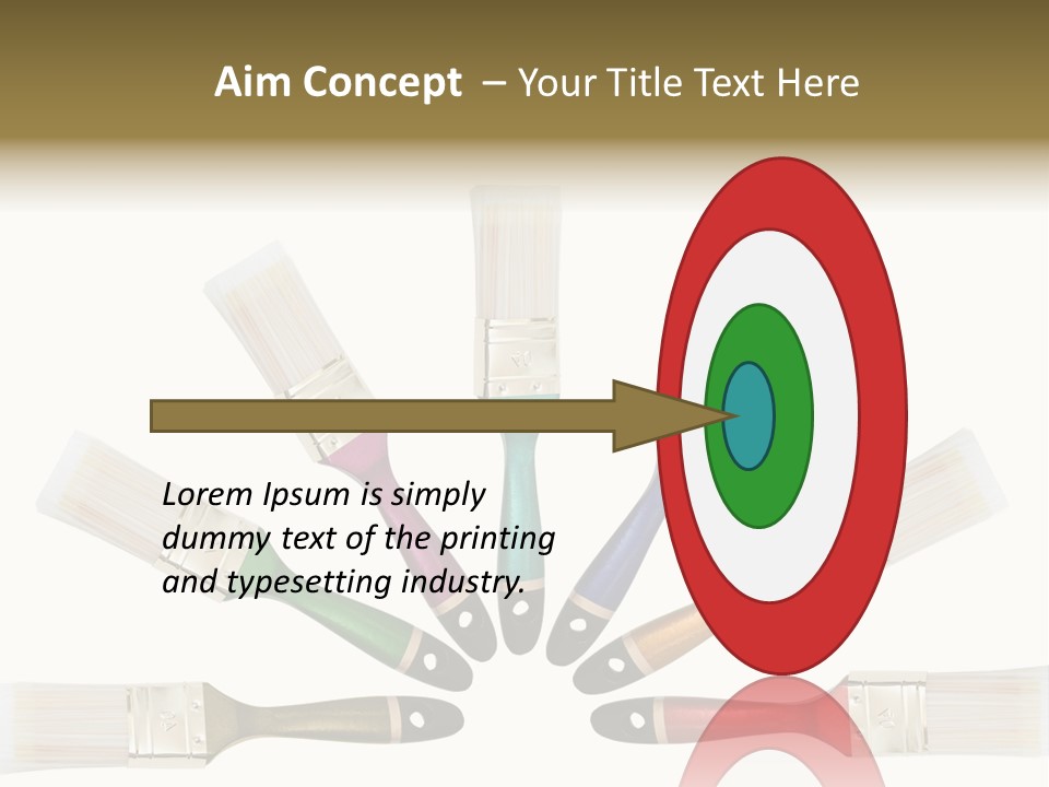 Draw Paintbrush Multicolored PowerPoint Template