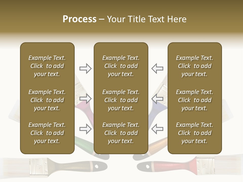 Draw Paintbrush Multicolored PowerPoint Template