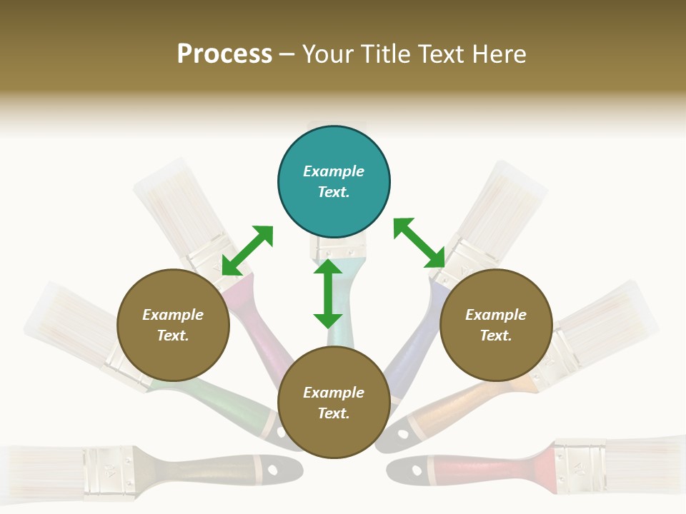 Draw Paintbrush Multicolored PowerPoint Template