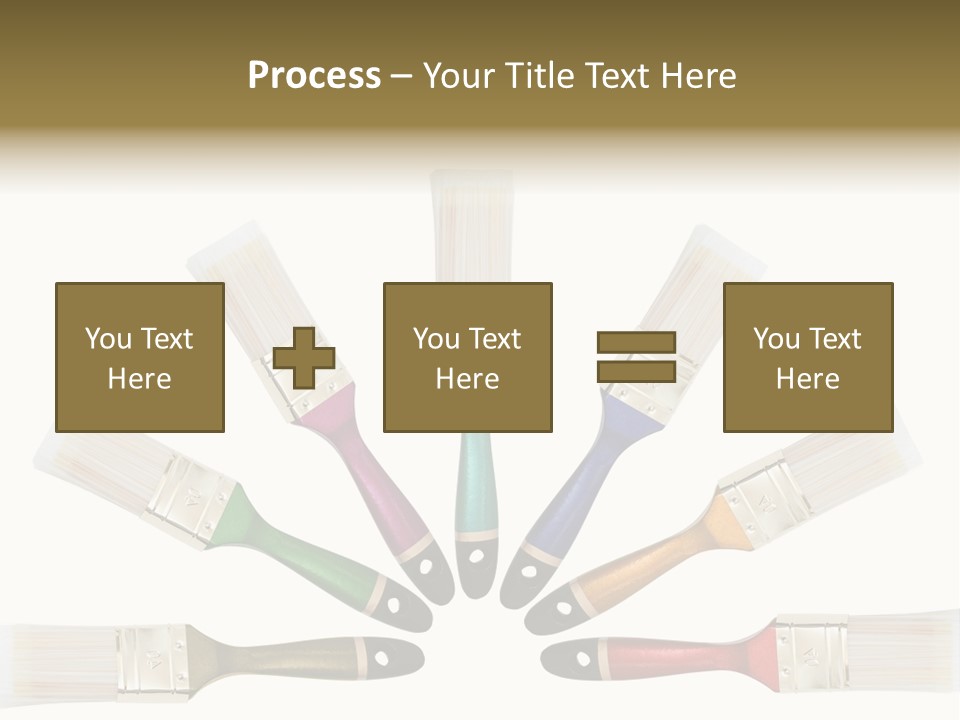 Draw Paintbrush Multicolored PowerPoint Template
