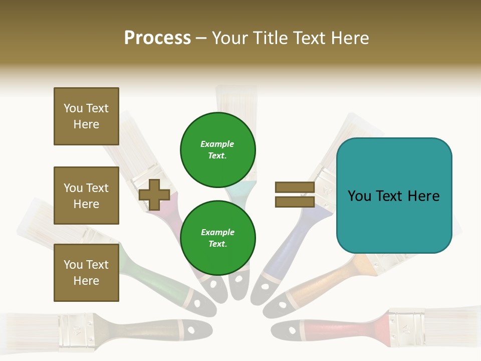 Draw Paintbrush Multicolored PowerPoint Template