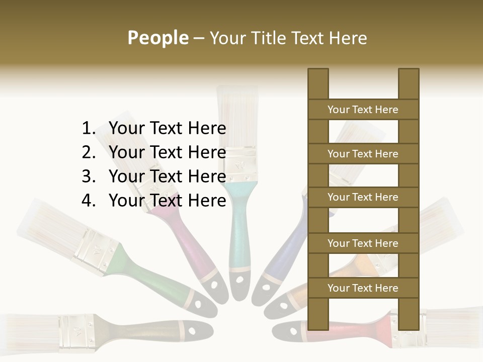 Draw Paintbrush Multicolored PowerPoint Template