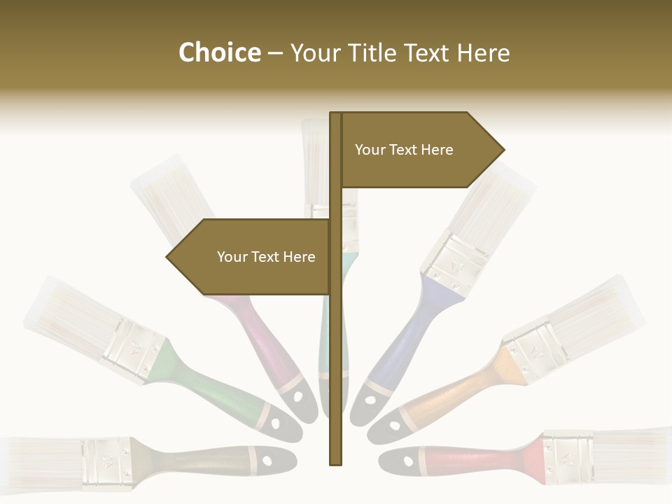 Draw Paintbrush Multicolored PowerPoint Template