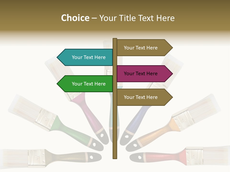 Draw Paintbrush Multicolored PowerPoint Template
