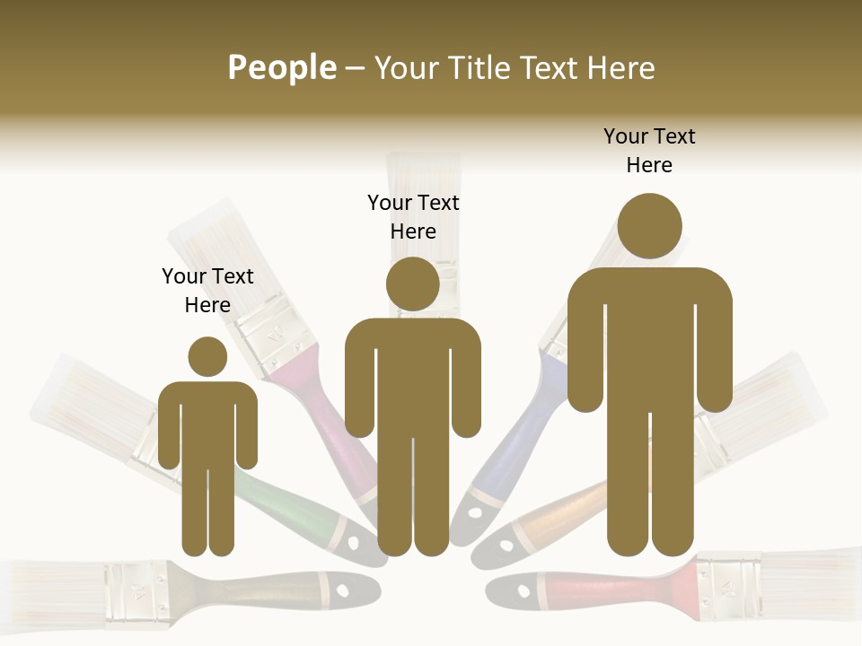 Draw Paintbrush Multicolored PowerPoint Template