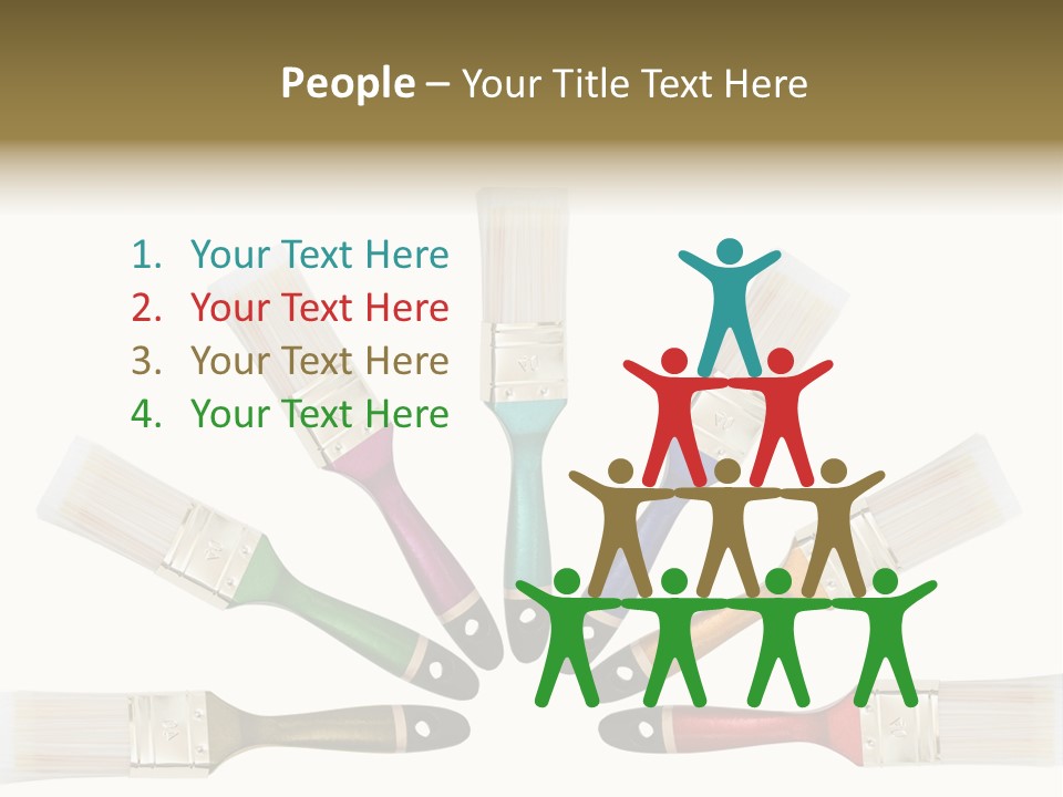 Draw Paintbrush Multicolored PowerPoint Template