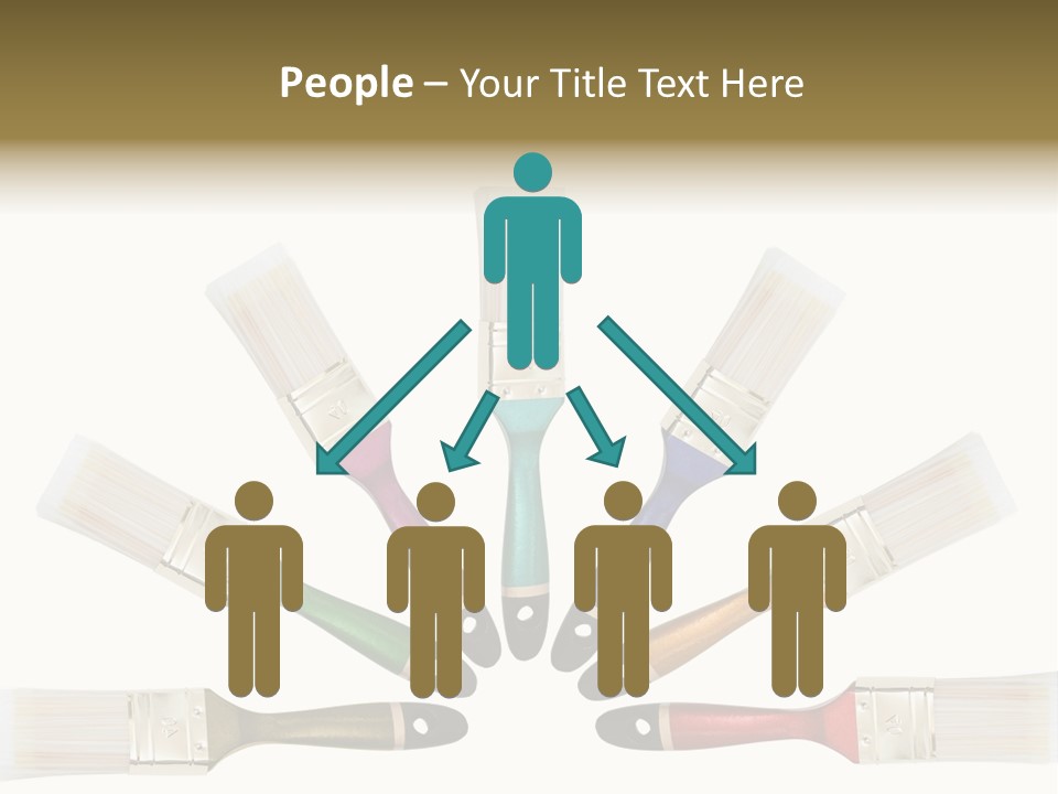 Draw Paintbrush Multicolored PowerPoint Template