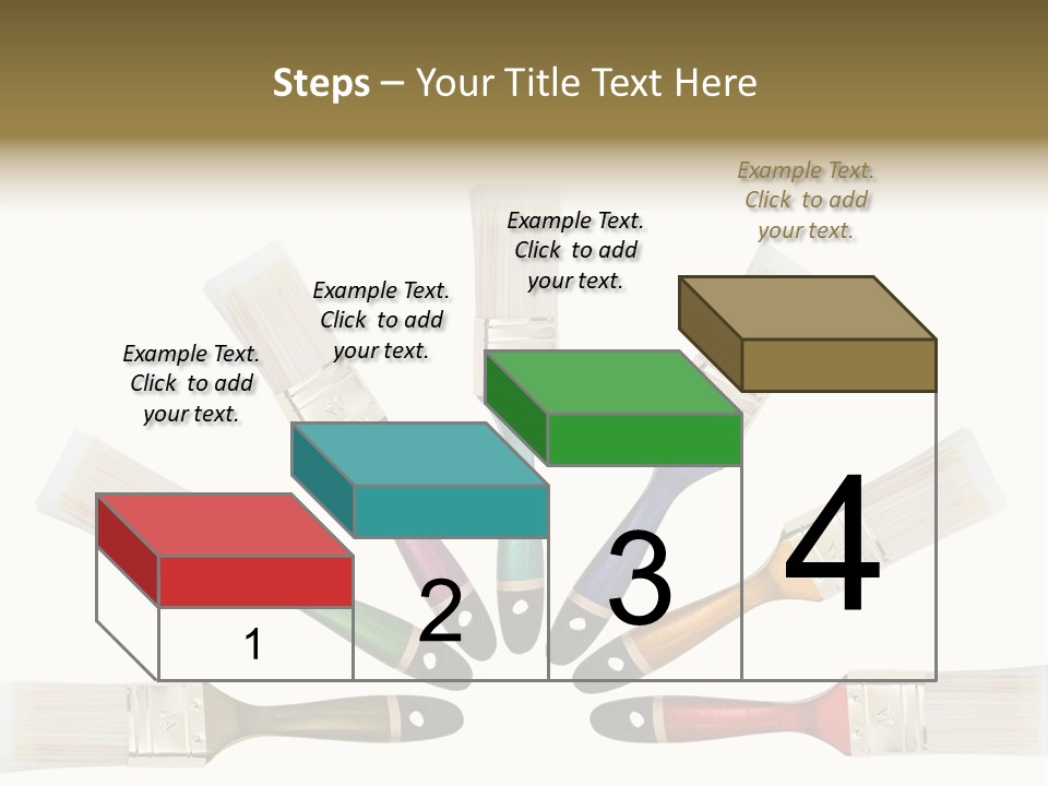 Draw Paintbrush Multicolored PowerPoint Template