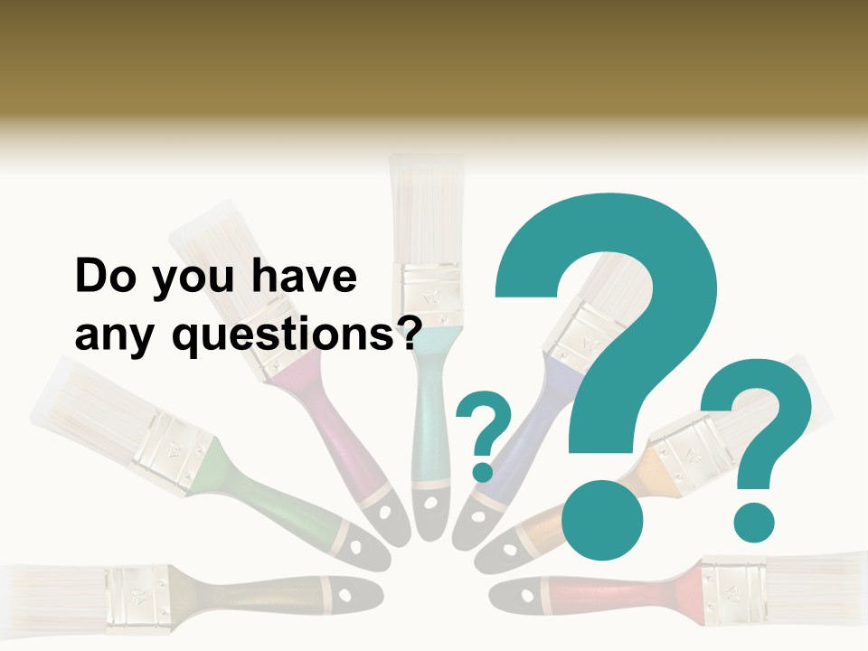 Draw Paintbrush Multicolored PowerPoint Template