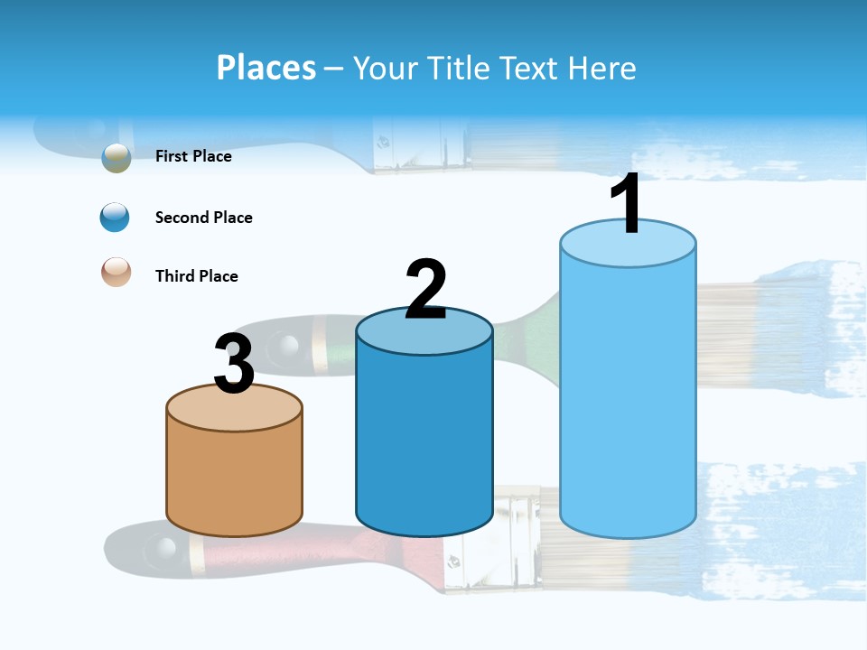 Bristle Draw White Background PowerPoint Template