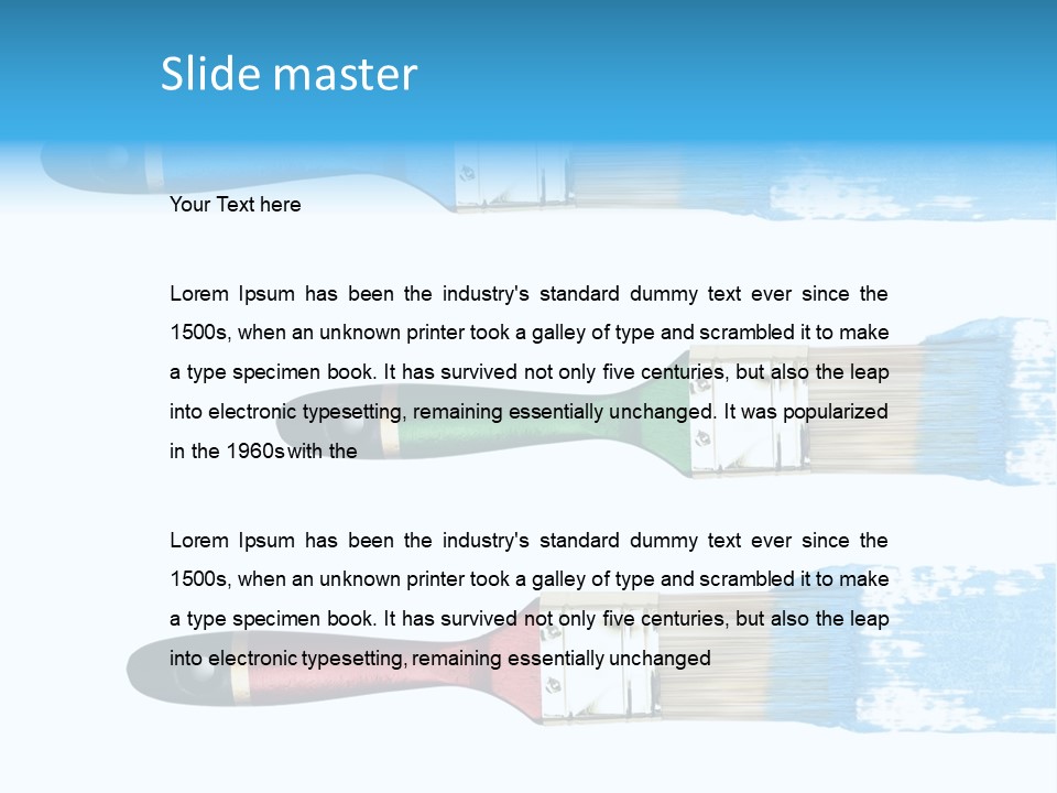 Bristle Draw White Background PowerPoint Template