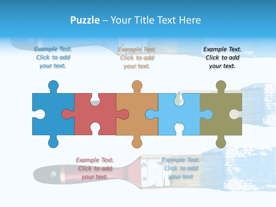 Bristle Draw White Background PowerPoint Template