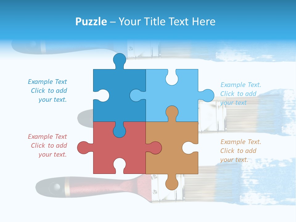 Bristle Draw White Background PowerPoint Template