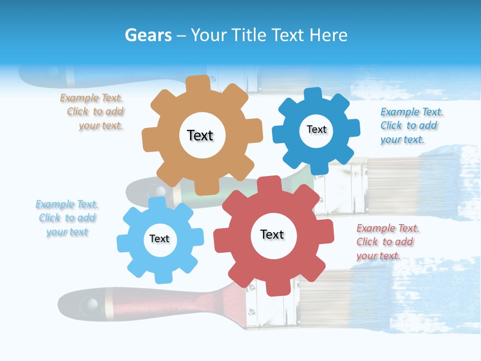 Bristle Draw White Background PowerPoint Template