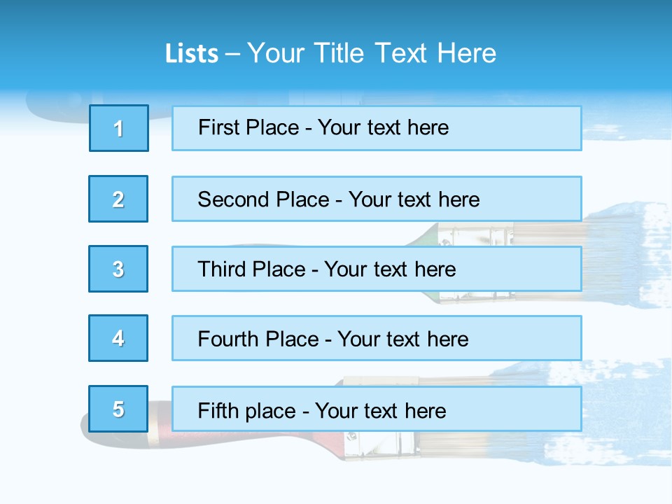 Bristle Draw White Background PowerPoint Template