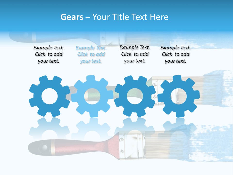 Bristle Draw White Background PowerPoint Template