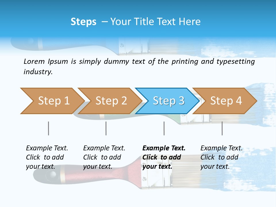 Bristle Draw White Background PowerPoint Template