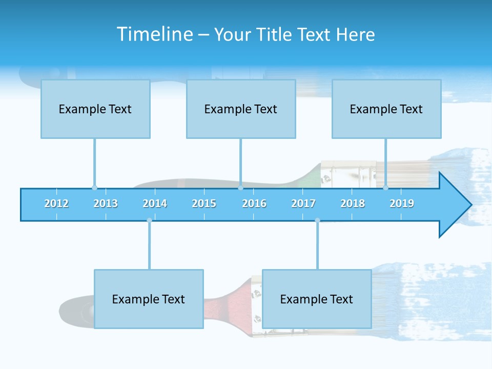 Bristle Draw White Background PowerPoint Template