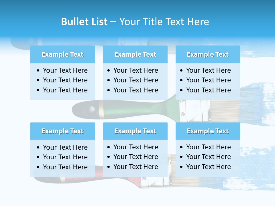 Bristle Draw White Background PowerPoint Template