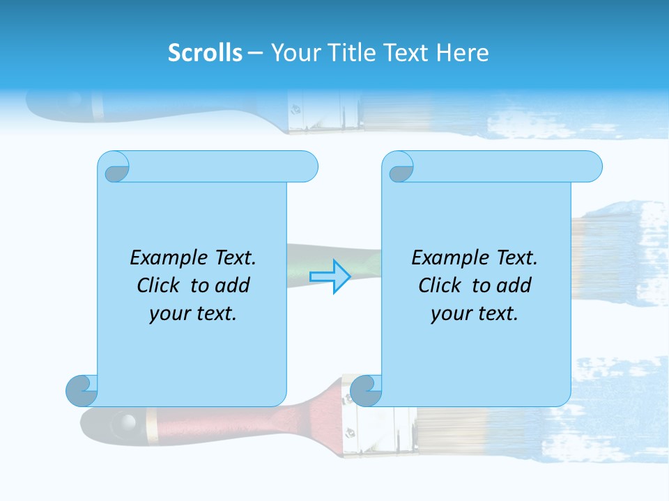 Bristle Draw White Background PowerPoint Template