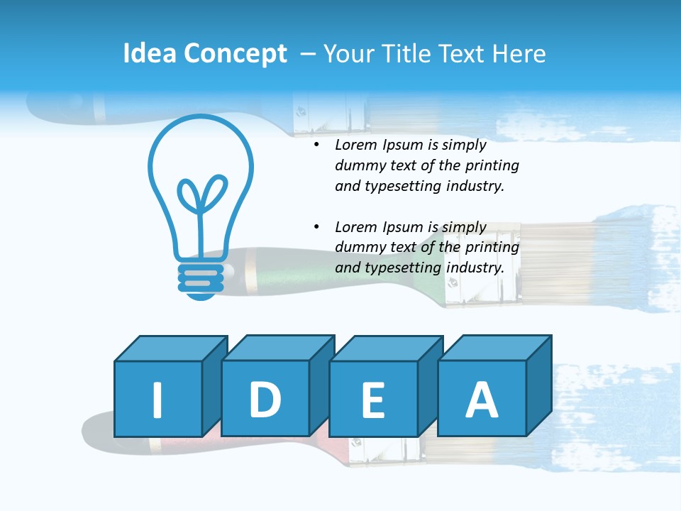 Bristle Draw White Background PowerPoint Template