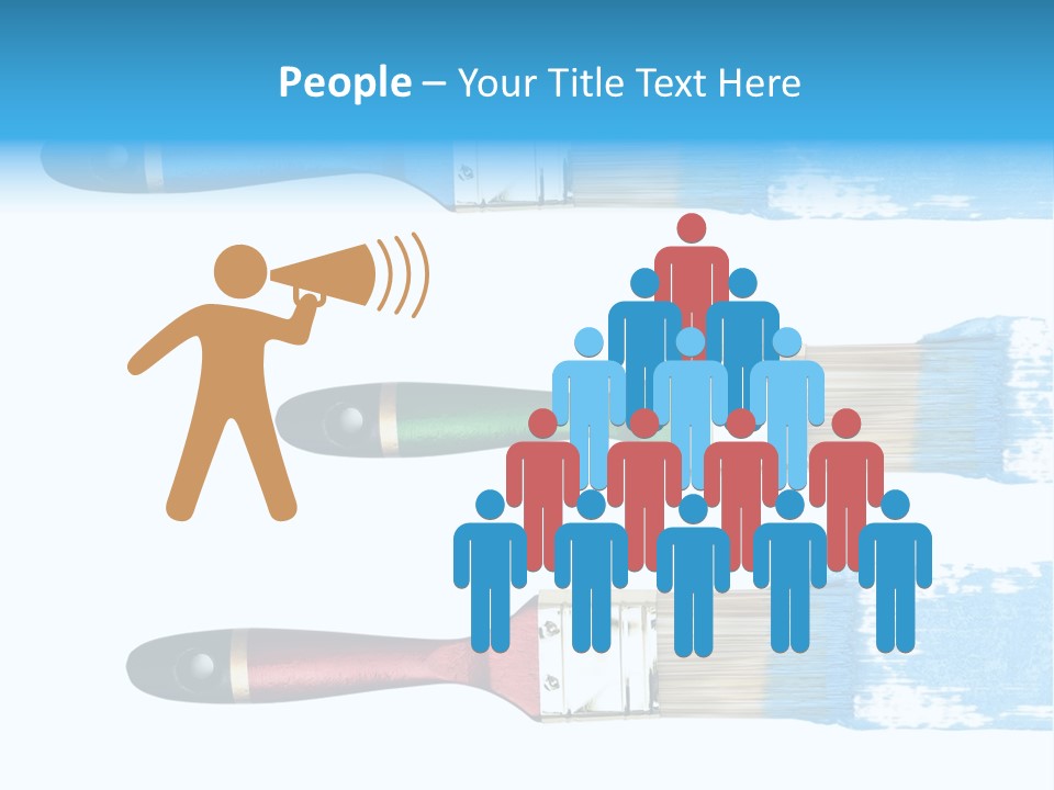 Bristle Draw White Background PowerPoint Template