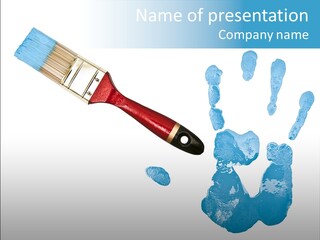 Symbol Fingerprint Drawing PowerPoint Template