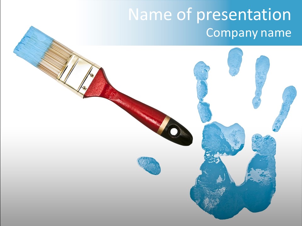 Symbol Fingerprint Drawing PowerPoint Template