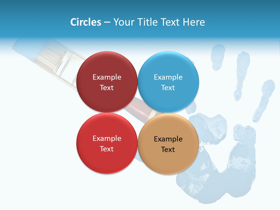 Symbol Fingerprint Drawing PowerPoint Template