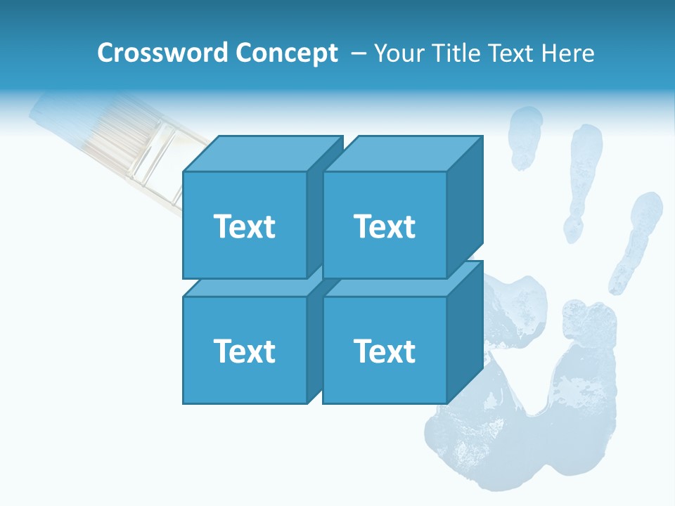 Symbol Fingerprint Drawing PowerPoint Template