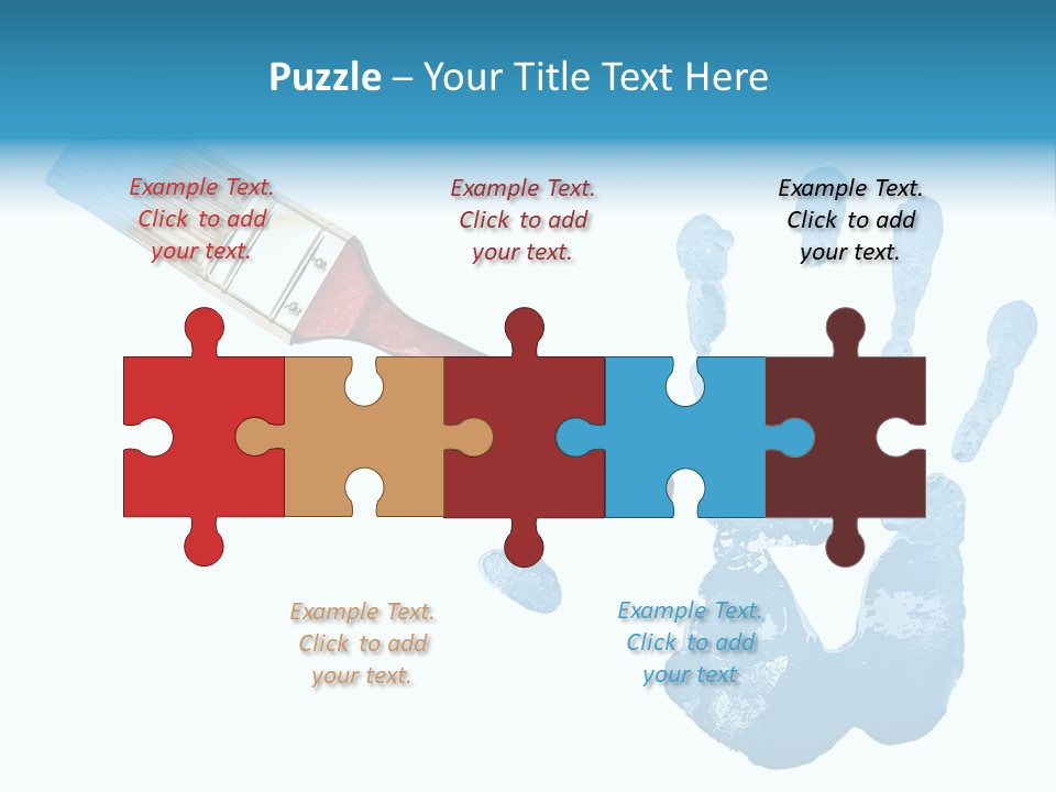 Symbol Fingerprint Drawing PowerPoint Template