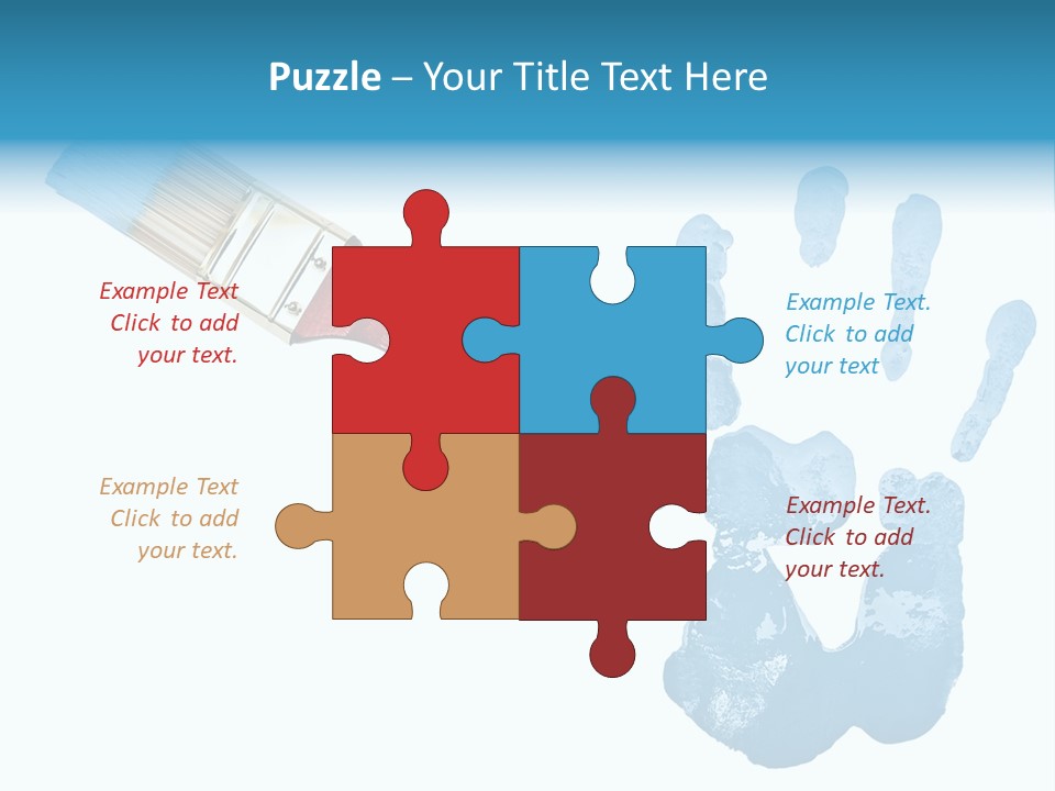 Symbol Fingerprint Drawing PowerPoint Template