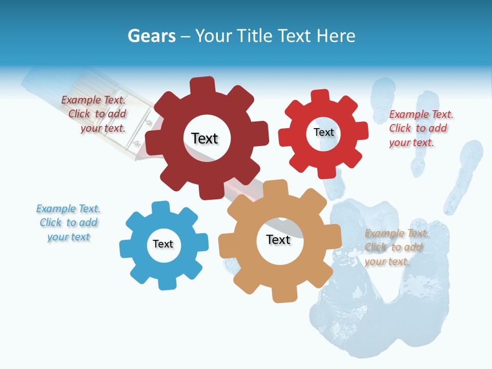 Symbol Fingerprint Drawing PowerPoint Template