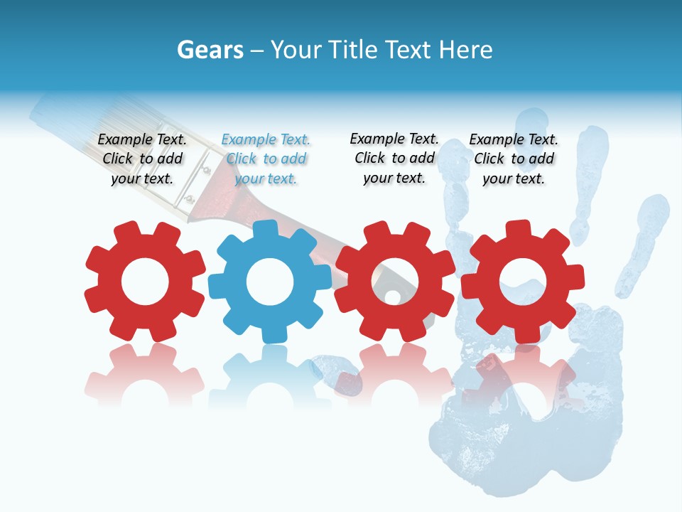 Symbol Fingerprint Drawing PowerPoint Template