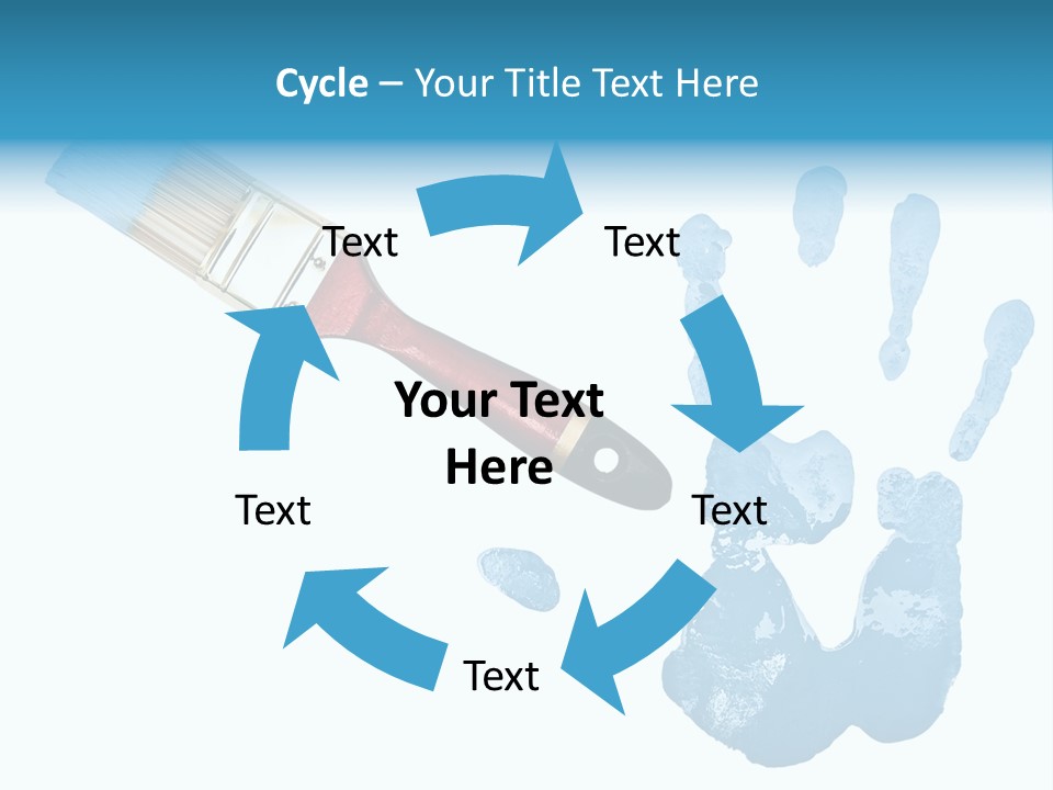 Symbol Fingerprint Drawing PowerPoint Template