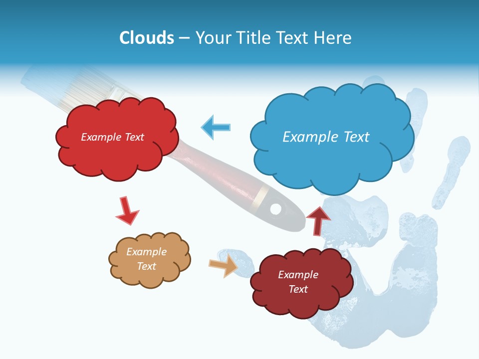 Symbol Fingerprint Drawing PowerPoint Template