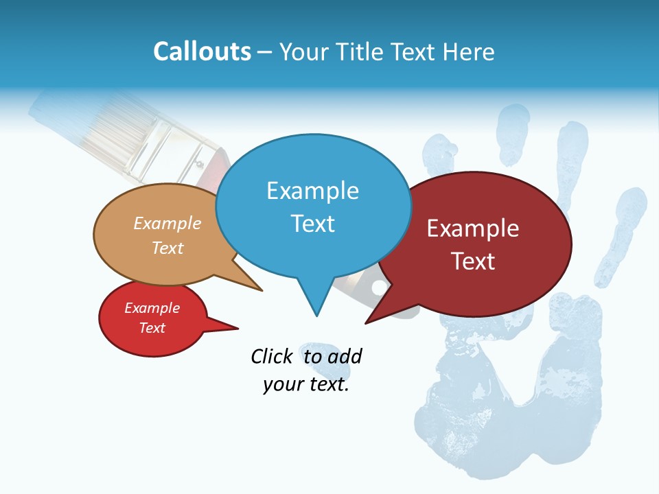 Symbol Fingerprint Drawing PowerPoint Template
