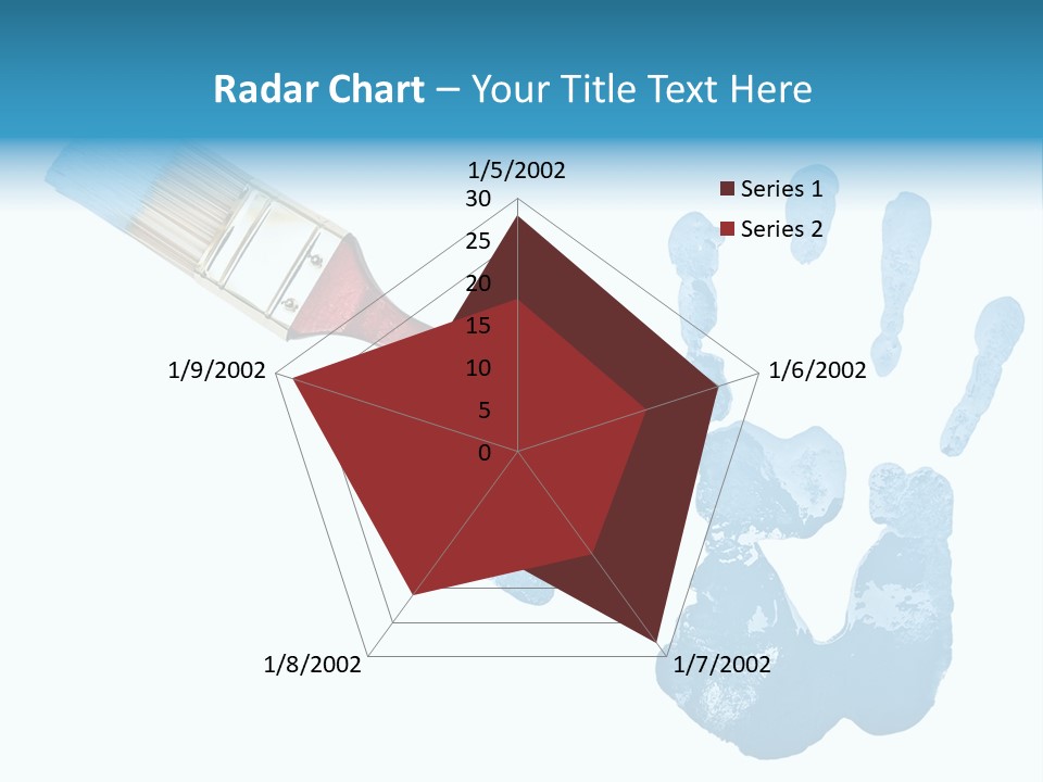 Symbol Fingerprint Drawing PowerPoint Template