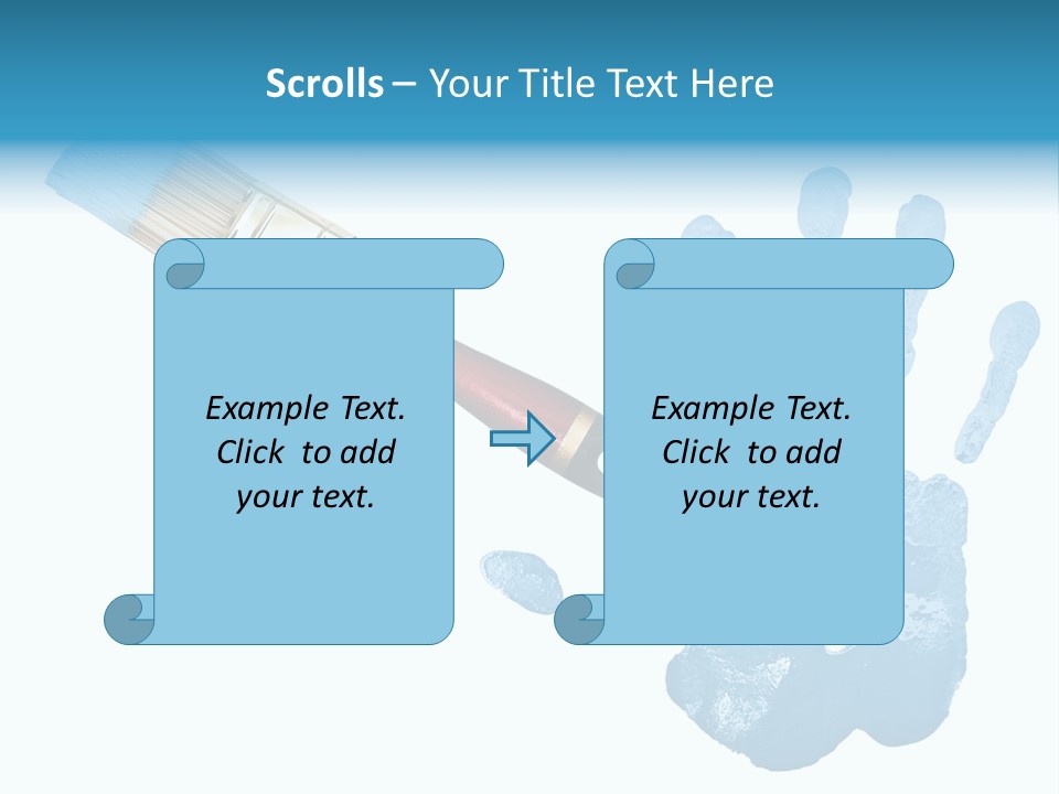 Symbol Fingerprint Drawing PowerPoint Template