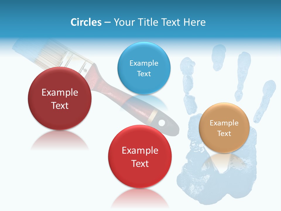Symbol Fingerprint Drawing PowerPoint Template