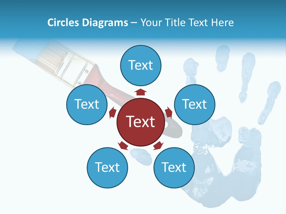 Symbol Fingerprint Drawing PowerPoint Template