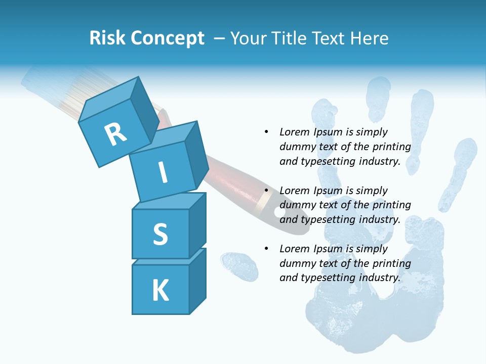 Symbol Fingerprint Drawing PowerPoint Template