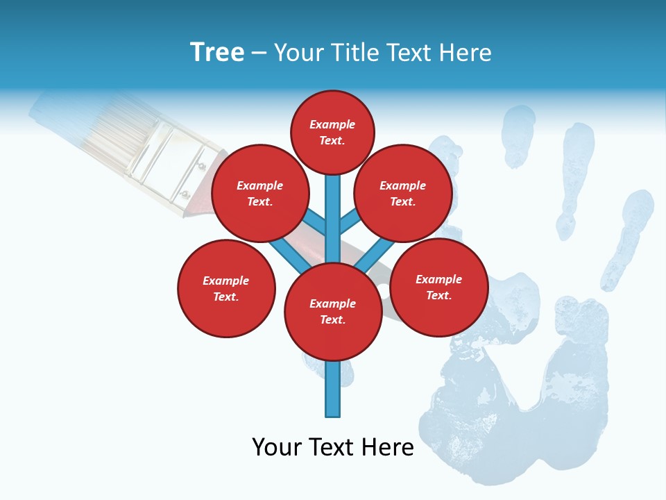 Symbol Fingerprint Drawing PowerPoint Template