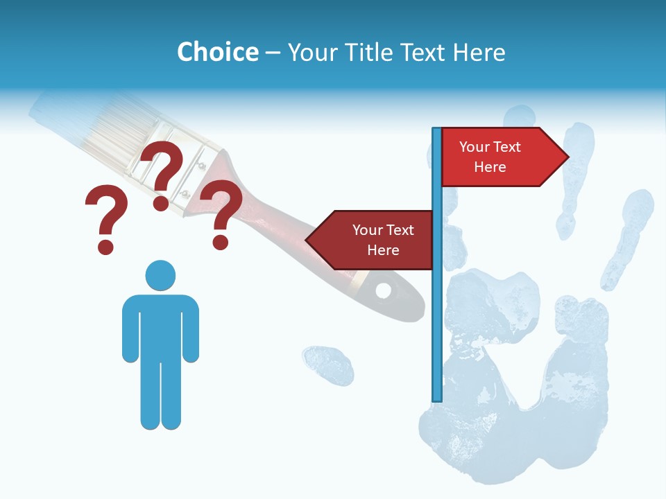 Symbol Fingerprint Drawing PowerPoint Template