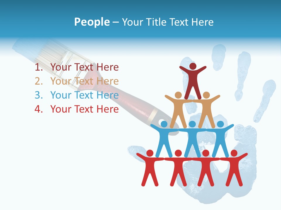 Symbol Fingerprint Drawing PowerPoint Template